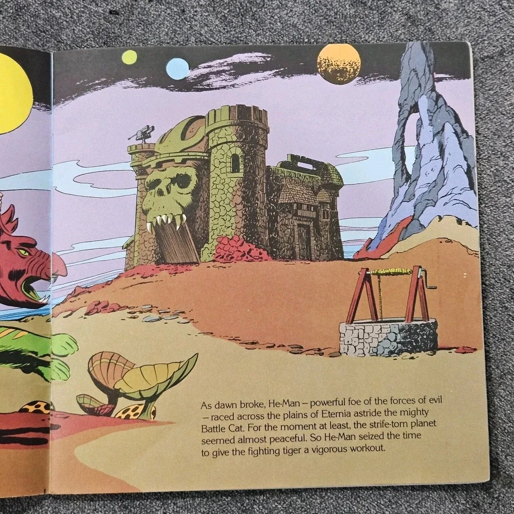 Vintage Masters‎ of the Universe Caverns of Fear 1983 He-Man Skeletor Book